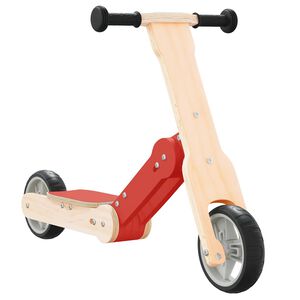 vidaXL Patinete de niños 2 en 1 rojo
