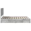 vidaXL Cama con almacenamiento con cabecera Gris Concreto 140 x 190 cm