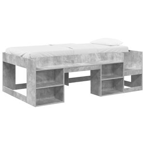 vidaXL Cama Infantil con Almacenamiento Gris Hormig&oacute;n 80 x 200 cm