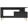 vidaXL Mesa de centro madera contrachapada negro 90x49x45 cm