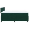 vidaXL Cama box spring con colch&oacute;n terciopelo verde oscuro 160x200 cm