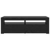 vidaXL Mueble de TV con luces LED roble negro 120x35x40 cm