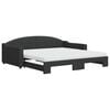 vidaXL Sof&aacute; cama nido con colch&oacute;n tela negro 100x200 cm