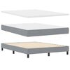 vidaXL Cama tipo Box Spring Gris Claro 200 x 140 cm Poli&eacute;ster