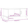 vidaXL Mesa de centro madera contrachapada blanco 90x50x40 cm