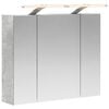 vidaXL Armario con espejo de ba&ntilde;o Gris Concreto 60 x 14,5 x 50 cm
