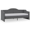 vidaXL Sof&aacute; cama con colch&oacute;n USB de tela gris oscuro 90x200 cm