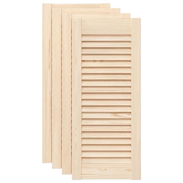 vidaXL Puerta de armario de lamas 4 uds 69x29,5 cm madera de pino