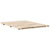 vidaXL Estructura de cama Marr&oacute;n 140 x 200 cm Madera maciza de pino