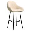 vidaXL Taburetes de cocina 2 unidades terciopelo color crema