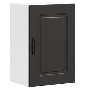 vidaXL Armario de pared para cocina Kalmar madera de ingenier&iacute;a negra