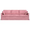 vidaXL Sof&aacute; Rosa 228 x 78 x 80 cm Terciopelo