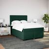 vidaXL Cama box spring con colch&oacute;n terciopelo verde oscuro 140x190 cm