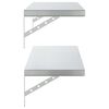 vidaXL Estantes de pared 2 uds acero inoxidable plateado 100x30 cm
