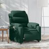 vidaXL Sill&oacute;n reclinable el&eacute;ctrico de terciopelo verde oscuro
