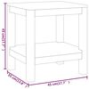 vidaXL Mesa auxiliar de ba&ntilde;o madera maciza de teca 45x35x45 cm