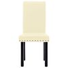 vidaXL Sillas de comedor 4 unidades tela color crema PVC