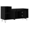 vidaXL Mueble para TV madera contrachapada negro 100x35x55 cm