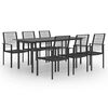 vidaXL Juego de comedor para jard&iacute;n 7 piezas