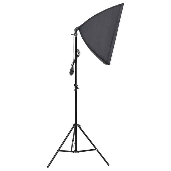 vidaXL Kit de estudio fotogr&aacute;fico con set de luces y fondo