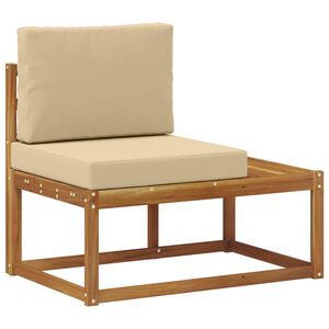 vidaXL Sof&aacute; de esquina exterior con coj&iacute;n Natural 91 x 63 x 73 cm