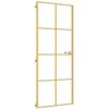 vidaXL Puerta de interior dorada vidrio templado y aluminio 83x201,5cm