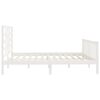 vidaXL Estructura de cama sin colch&oacute;n madera maciza blanca 200x200 cm