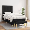 vidaXL Cama box spring con colch&oacute;n tela negro 90x190 cm