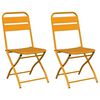 vidaXL Silla de jard&iacute;n plegable 2 uds. Mostaza