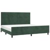 vidaXL Estructura cama sin colchón terciopelo verde oscuro 200x200 cm