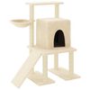vidaXL Rascador para gatos con postes de sisal color crema 96,5 cm