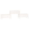 vidaXL Jardinera madera maciza de pino blanco 245,5x44x75 cm