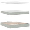 vidaXL Estructura de cama otomana con colch&oacute;n gris claro 200x200 cm