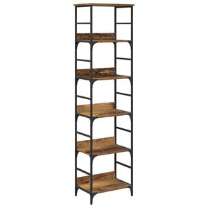 vidaXL Estante de libros 5 niveles 50 x 33 x 188,5 cm Madera vieja