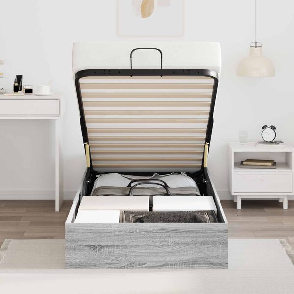 vidaXL Estructura de Cama Ottoman Gris Sonoma 193 x 120 x 25 cm