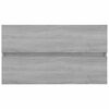 vidaXL Set de muebles de ba&ntilde;o 2 pzas madera contrachapada gris sonoma