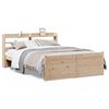 vidaXL Estructura de cama con cabecero madera maciza pino 135x190 cm