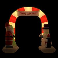 vidaXL Puerta de arco inflable de Navidad con LED 260 cm
