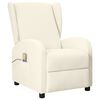 vidaXL Sill&oacute;n orejero elevable de masaje cuero sint&eacute;tico blanco crema