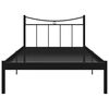 vidaXL Estructura de cama sin colch&oacute;n metal negro 100x200 cm