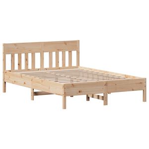 vidaXL Estructura de cama sin colch&oacute;n madera maciza de pino 140x190 cm