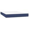 vidaXL Cama box spring con colch&oacute;n tela azul 140x190 cm