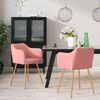 vidaXL Sillas de comedor 2 unidades terciopelo rosa