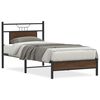 vidaXL Estructura de cama sin colch&oacute;n madera marr&oacute;n roble 75x190 cm
