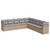 vidaXL Set de sof&aacute;s de jard&iacute;n 9 pzas con cojines rat&aacute;n sint&eacute;tico beige
