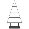 vidaXL &Aacute;rbol de Navidad de metal con soporte Negro 60 cm Acero