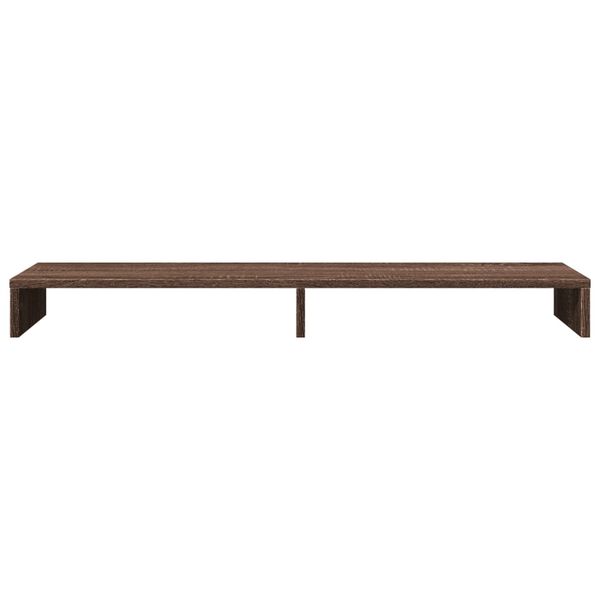 vidaXL Soporte de pantalla madera ingenier&iacute;a marr&oacute;n roble 100x27x15 cm