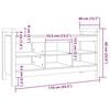 vidaXL Banco de recibidor madera maciza de pino 110x40x60 cm