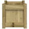 vidaXL Jardinera de madera de pino impregnada 60x31x31 cm