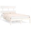vidaXL Estructura de cama madera maciza blanca 120x200 cm